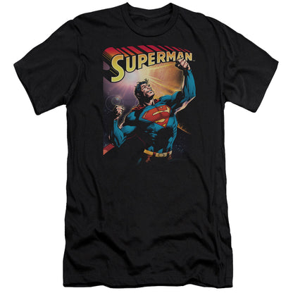 Superman Victory Premium Bella Canvas Slim Fit Mens T Shirt Black