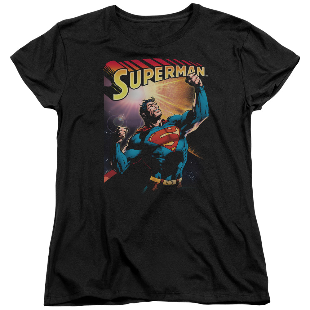 Superman Victory Womens T Shirt Black