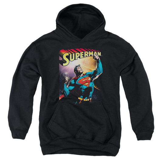 Superman Victory Kids Youth Hoodie Black