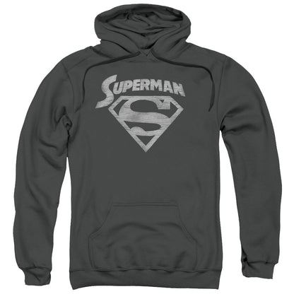 Superman Super Arch Mens Hoodie Charcoal