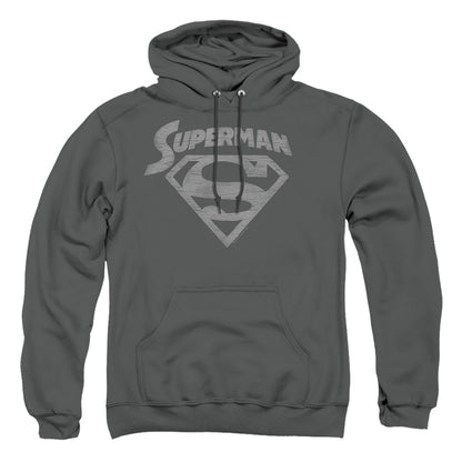 Superman Super Arch Mens Hoodie Charcoal