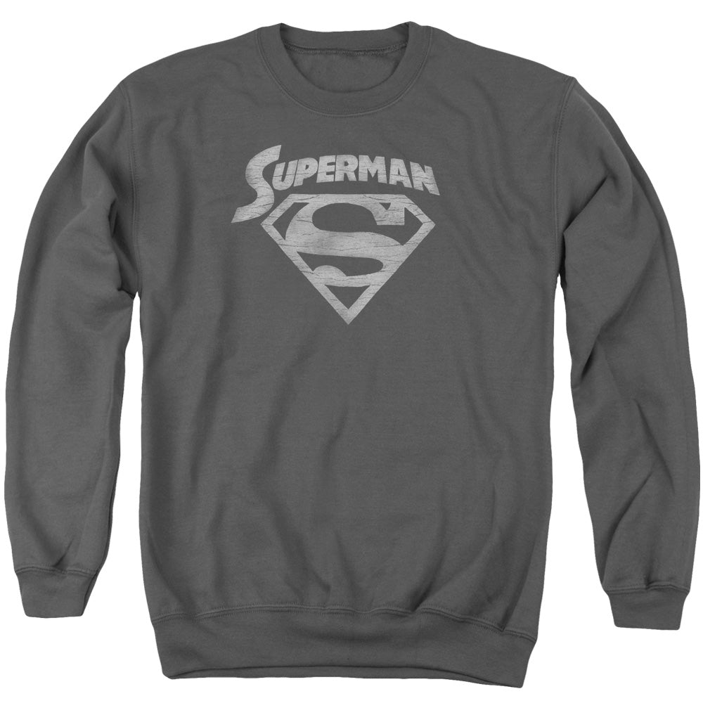 Superman Super Arch Mens Crewneck Sweatshirt Charcoal