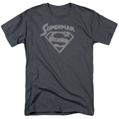 Superman Super Arch Mens T Shirt Charcoal