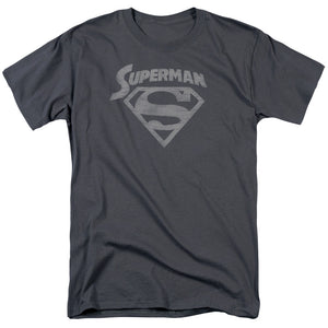 Superman Super Arch Mens T Shirt Charcoal