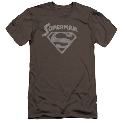 Superman Super Arch Premium Bella Canvas Slim Fit Mens T Shirt Charcoal