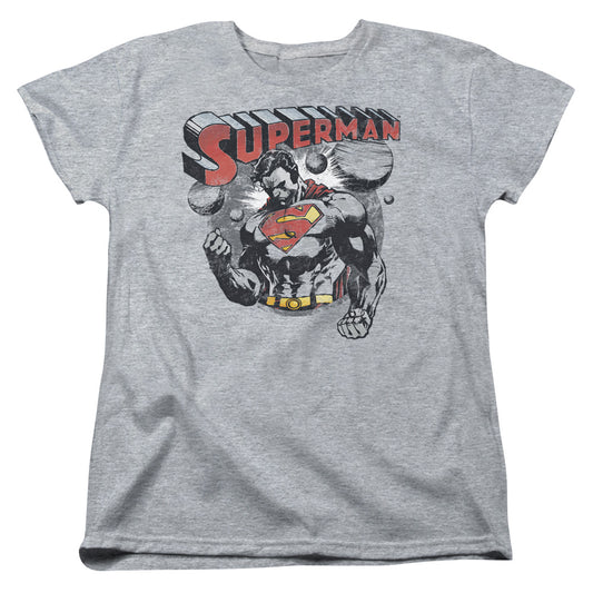 Superman Super Ko Womens T Shirt Athletic Heather