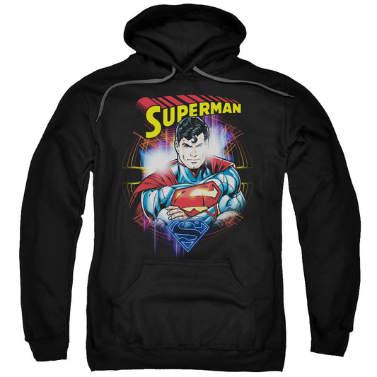 Superman Glam Mens Hoodie Black