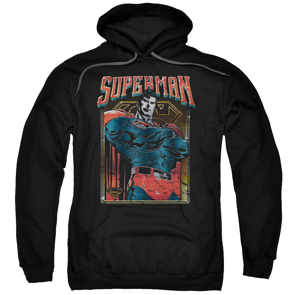 Superman Head Bang Mens Hoodie Black