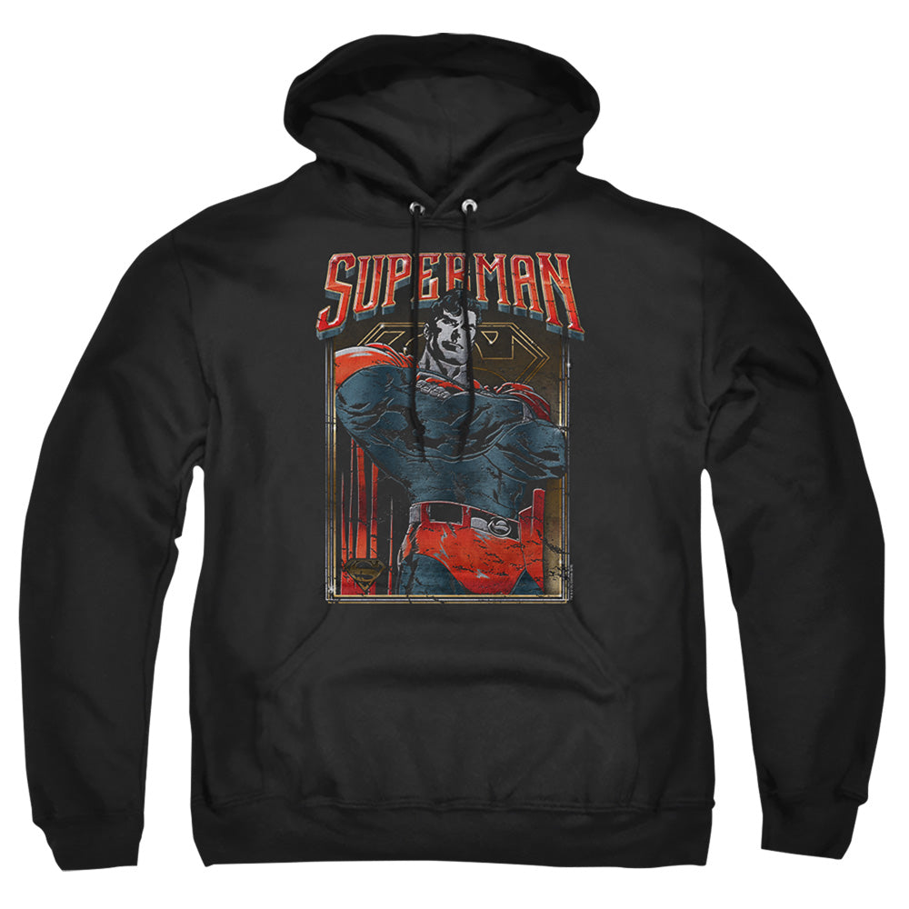 Superman Head Bang Mens Hoodie Black