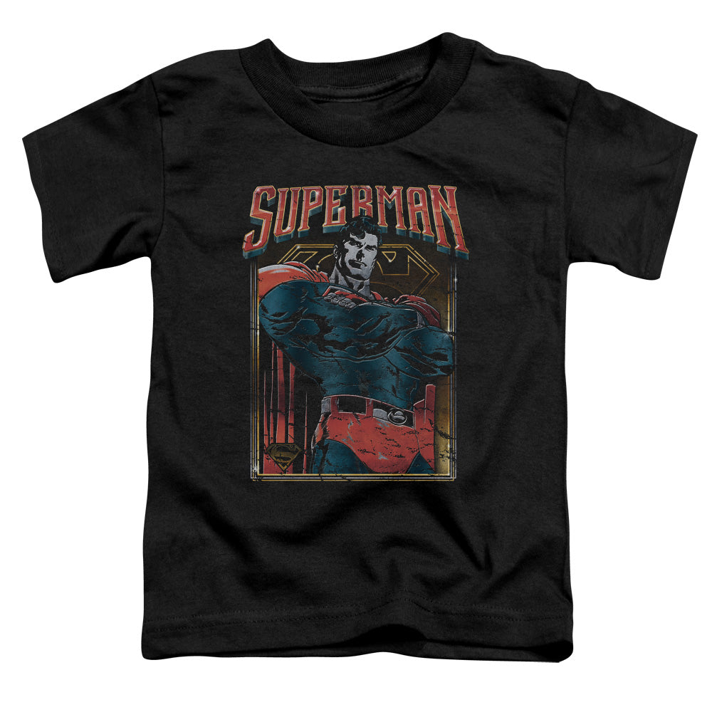 Superman Head Bang Toddler Kids Youth T Shirt Black