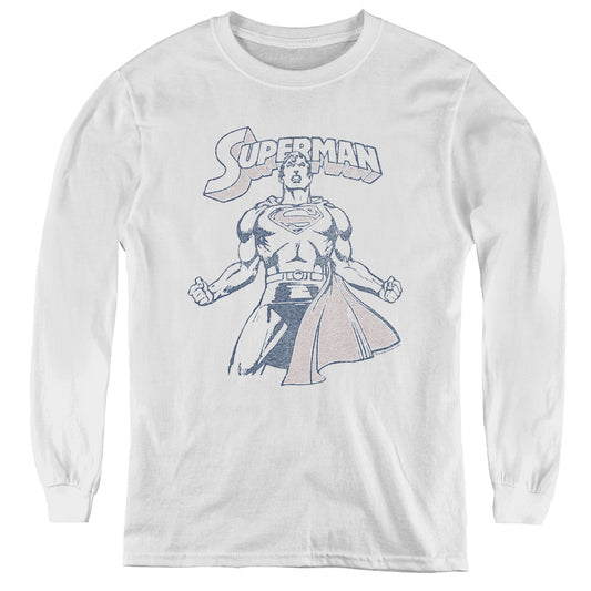 Superman Get Some Long Sleeve Kids Youth T Shirt White