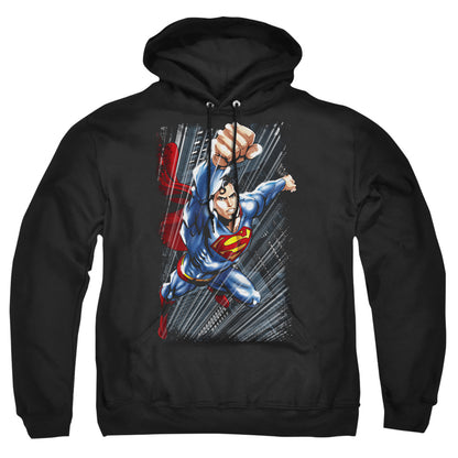 Superman Faster Than Mens Hoodie Black