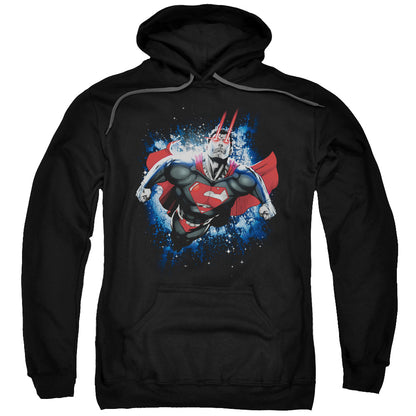 Superman Stardust Mens Hoodie Black