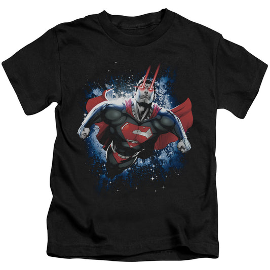 Superman Stardust Juvenile Kids Youth T Shirt Black