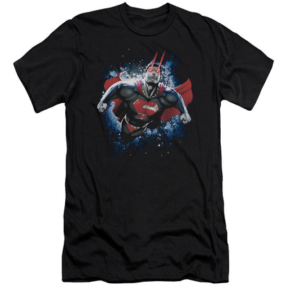 Superman Stardust Premium Bella Canvas Slim Fit Mens T Shirt Black