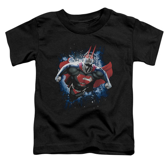 Superman Stardust Toddler Kids Youth T Shirt Black