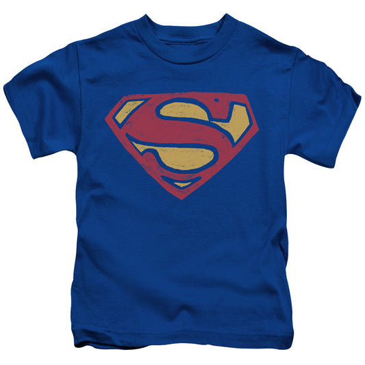 Superman Super Rough Juvenile Kids Youth T Shirt Royal Blue