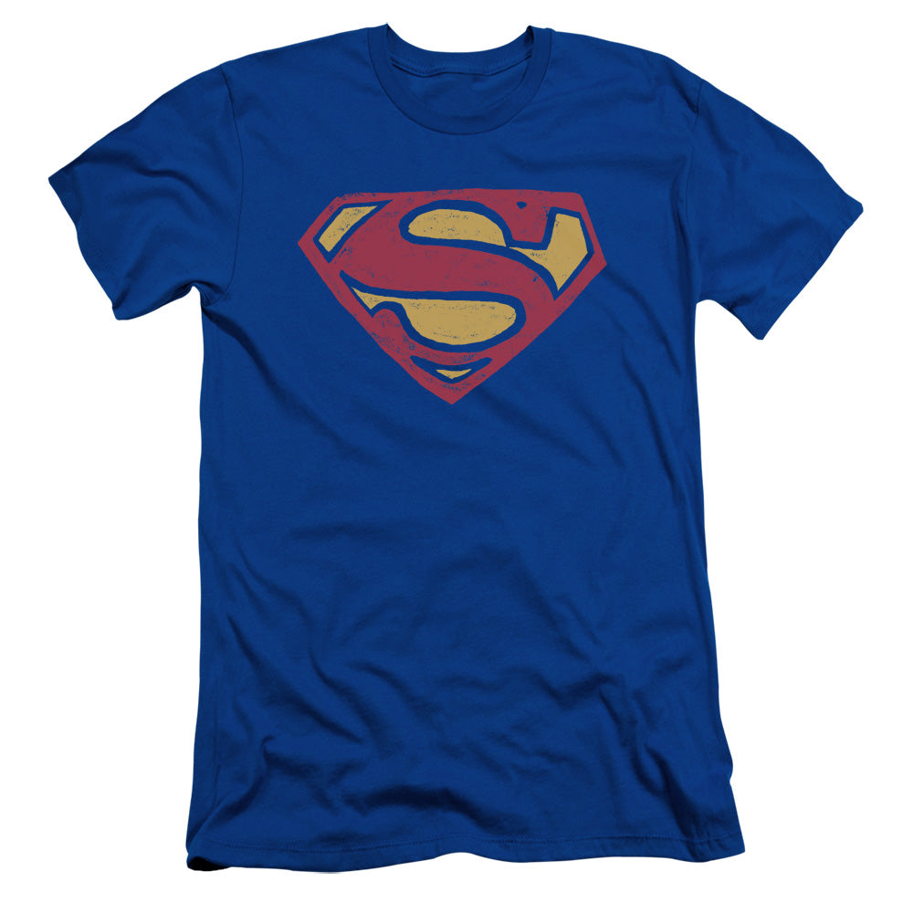 Superman Super Rough Slim Fit Mens T Shirt Royal Blue