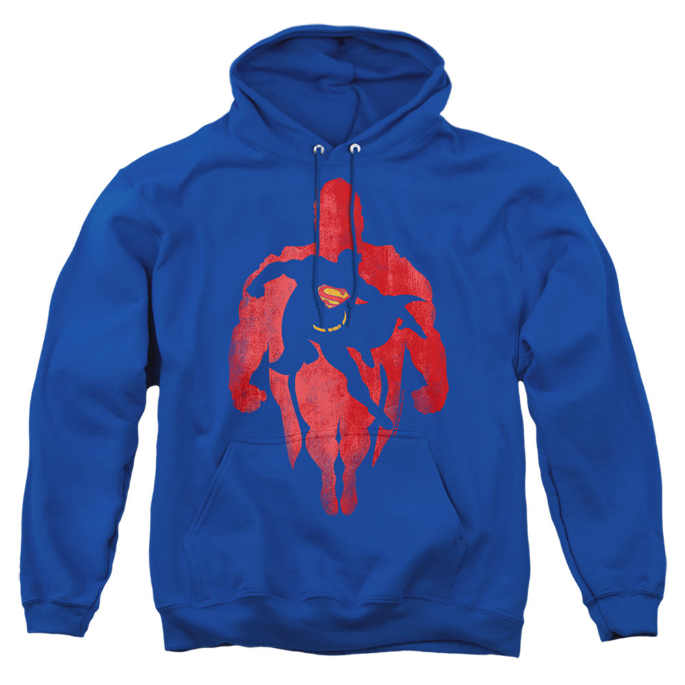 Superman Super Knockout Mens Hoodie Royal Blue