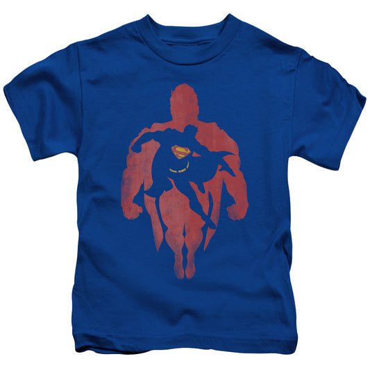 Superman Super Knockout Juvenile Kids Youth T Shirt Royal Blue