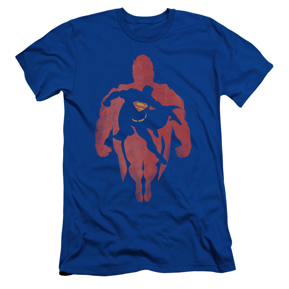 Superman Super Knockout Slim Fit Mens T Shirt Royal Blue