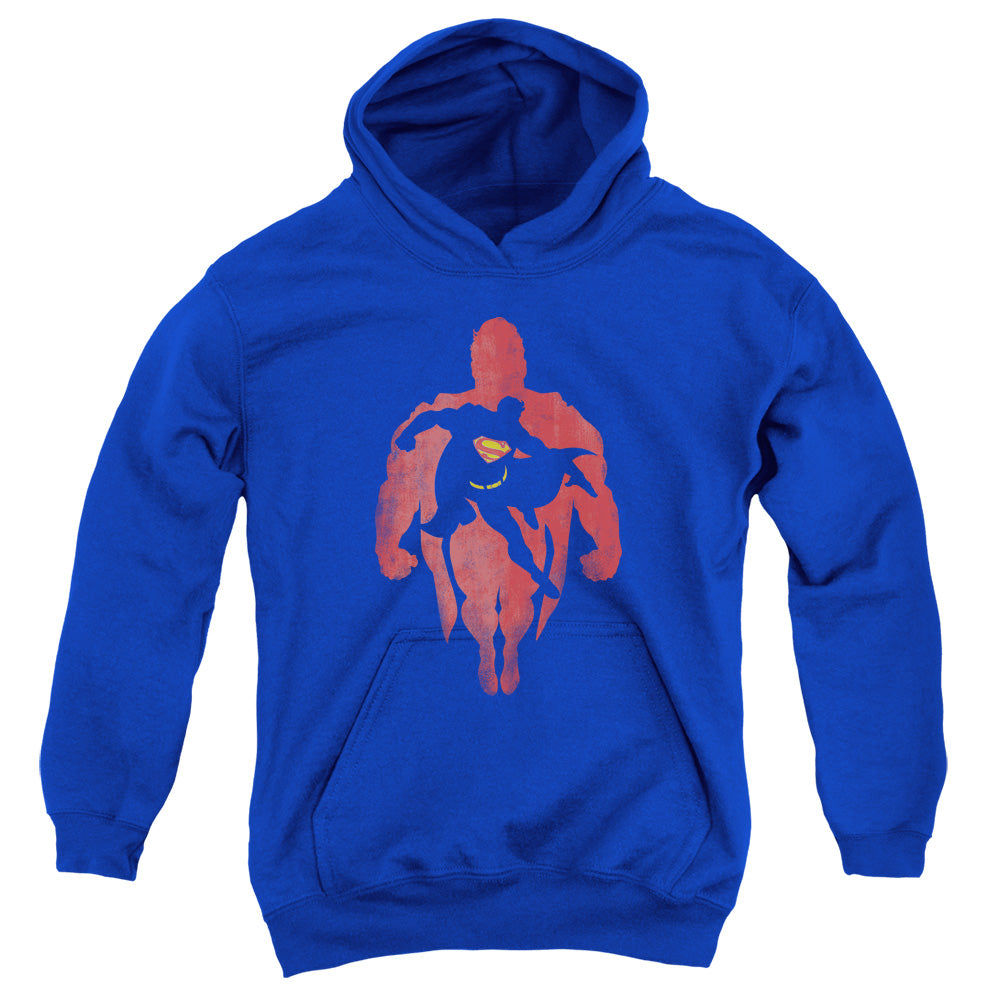 Superman Super Knockout Kids Youth Hoodie Royal