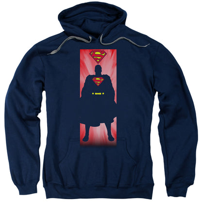 Superman Block Mens Hoodie Navy