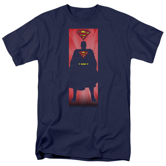 Superman Block Mens T Shirt Navy Blue