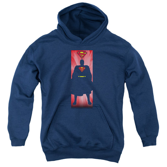 Superman Block Kids Youth Hoodie Navy