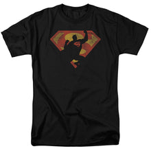 Load image into Gallery viewer, Superman S Shield Knockout Mens T Shirt Black