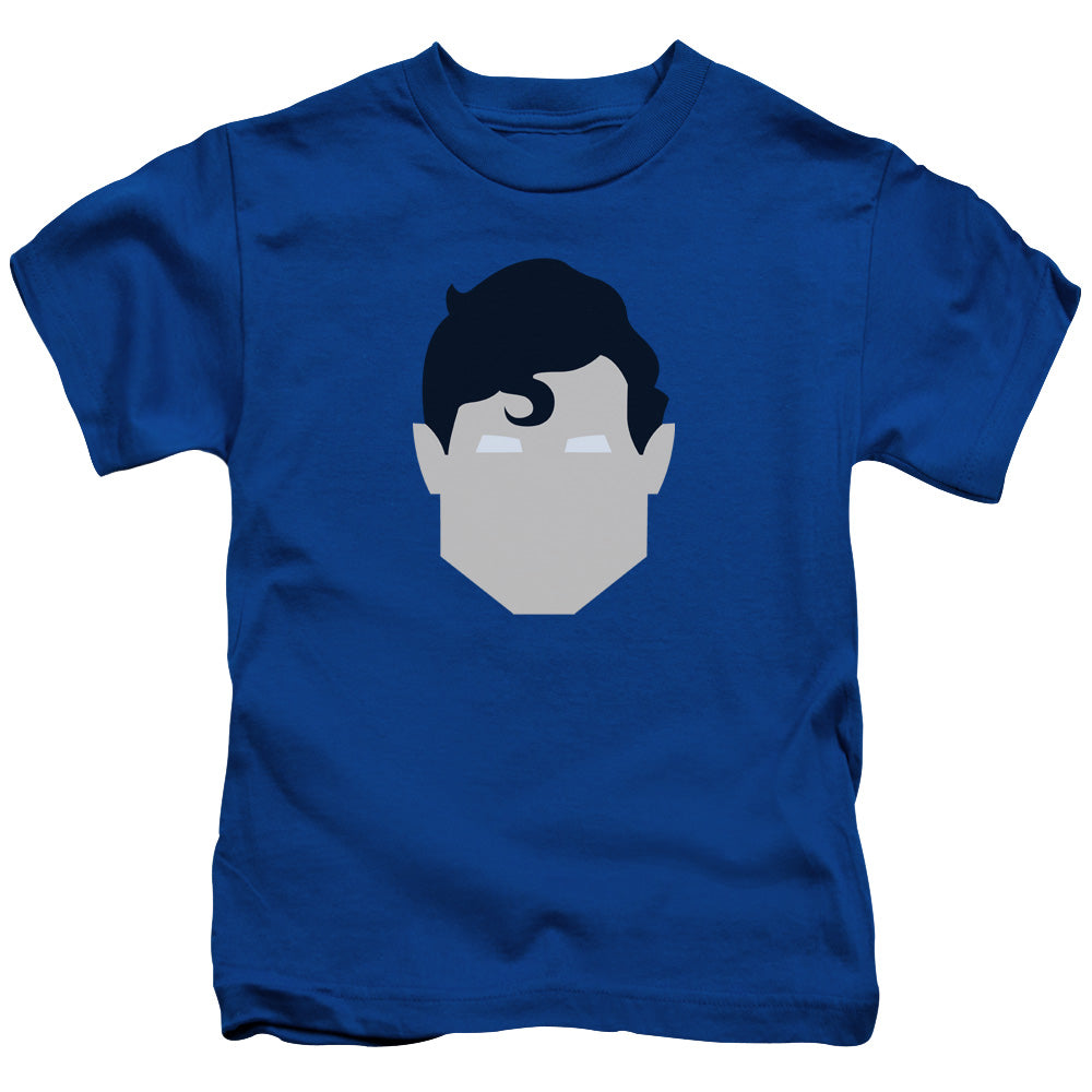 Superman Supes Head Juvenile Kids Youth T Shirt Royal Blue