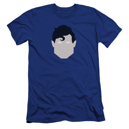 Superman Supes Head Premium Bella Canvas Slim Fit Mens T Shirt Royal Blue