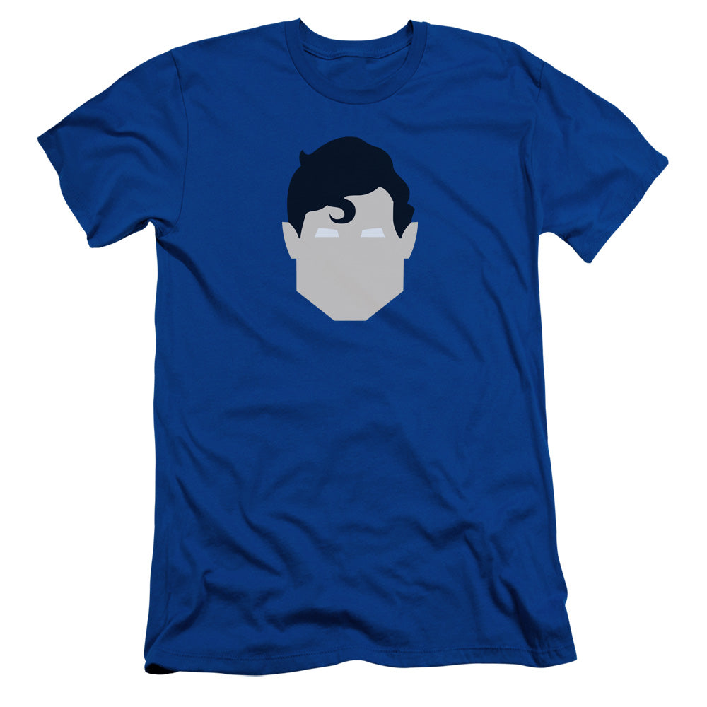 Superman Supes Head Slim Fit Mens T Shirt Royal Blue