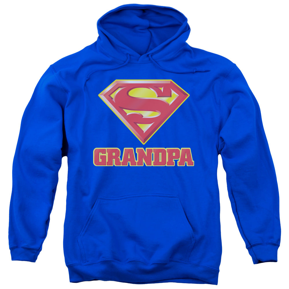 Superman Super Grandpa Mens Hoodie Royal Blue