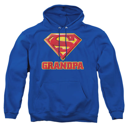 Superman Super Grandpa Mens Hoodie Royal Blue