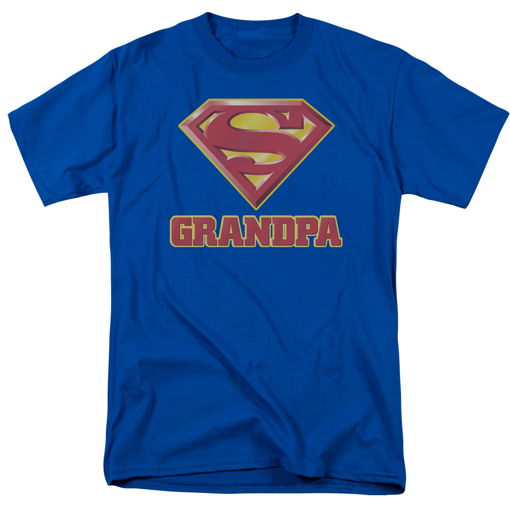 Superman Super Grandpa Mens T Shirt Royal Blue