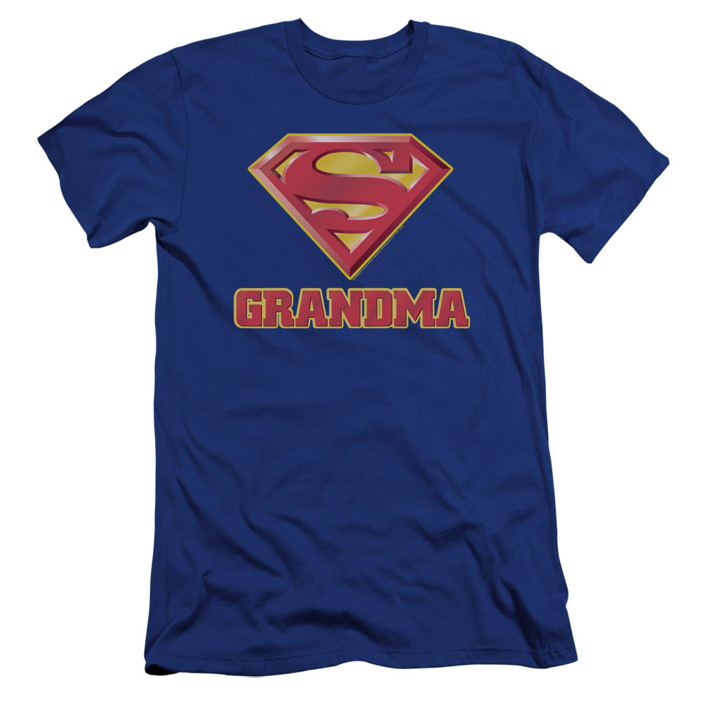 Superman Super Grandma Premium Bella Canvas Slim Fit Mens T Shirt Royal Blue