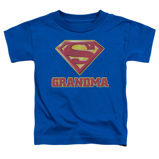 Superman Super Grandma Toddler Kids Youth T Shirt Royal Blue