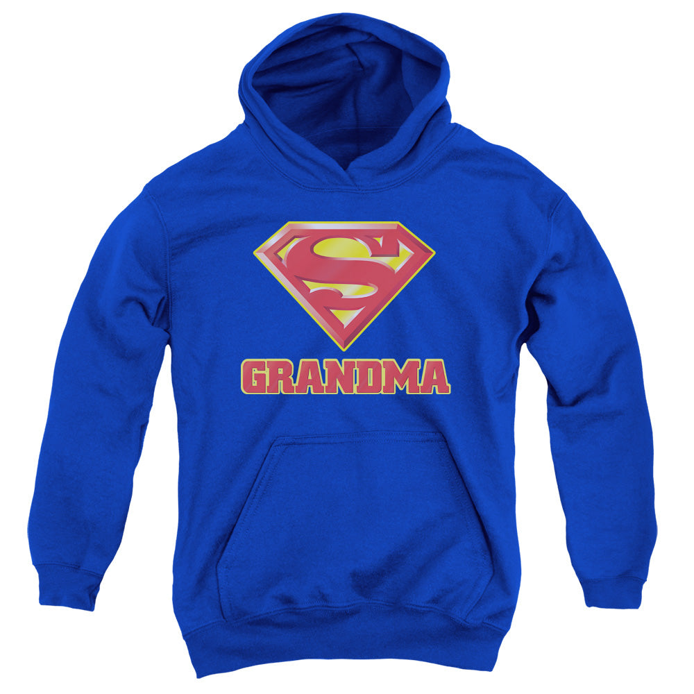 Superman Super Grandma Kids Youth Hoodie Royal