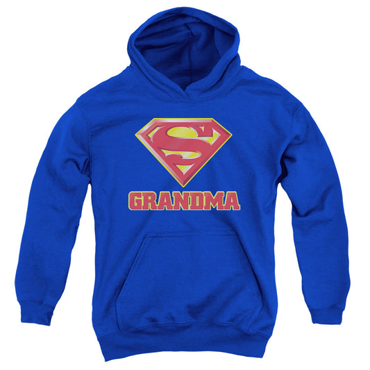 Superman Super Grandma Kids Youth Hoodie Royal