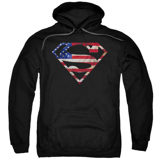 Superman Super Patriot Mens Hoodie Black