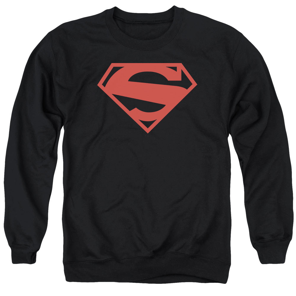 Superman 52 Red Block Mens Crewneck Sweatshirt Black