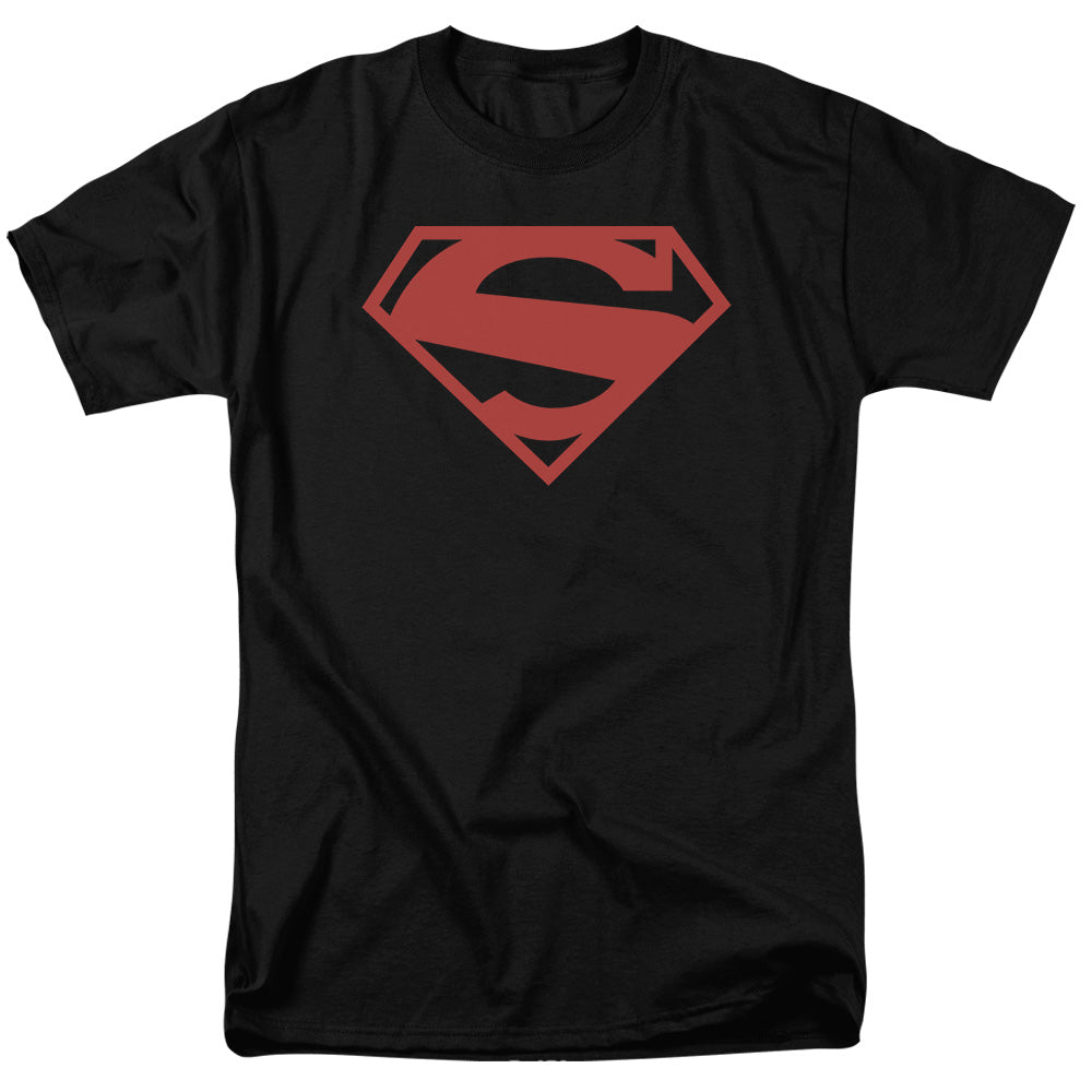 Superman 52 Red Block Mens T Shirt Black