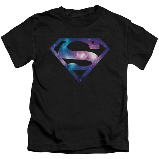 Superman Galaxy Shield Juvenile Kids Youth T Shirt Black