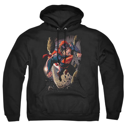 Superman Orbit Mens Hoodie Black