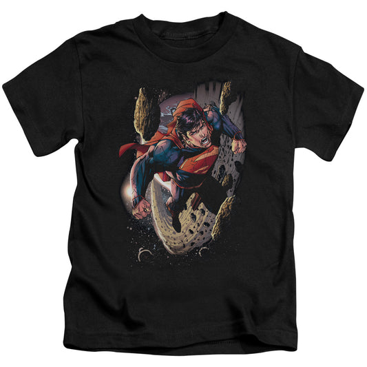 Superman Orbit Juvenile Kids Youth T Shirt Black