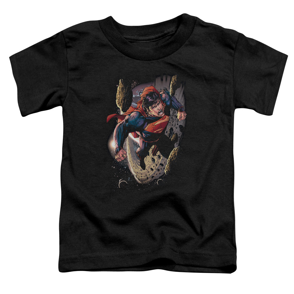 Superman Orbit Toddler Kids Youth T Shirt Black