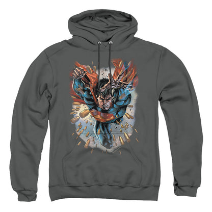 Superman Within My Grasp Mens Hoodie Charcoal