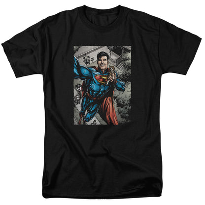 Superman Super Selfie Mens T Shirt Black