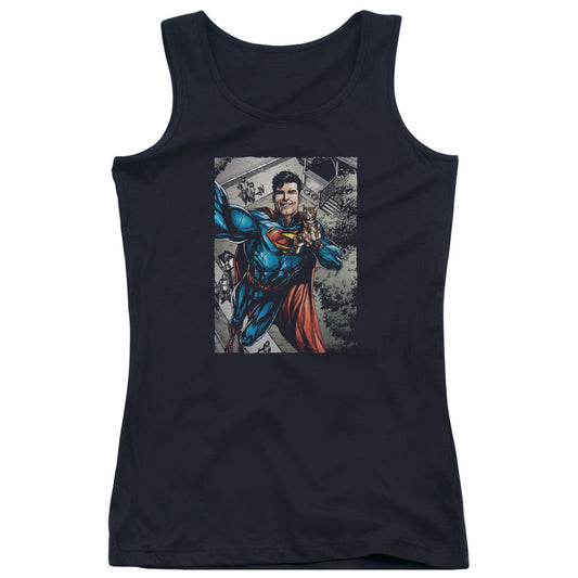 Superman Super Selfie Womens Tank Top Shirt Black